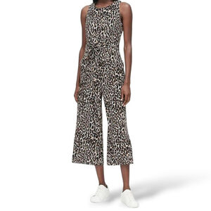 Banana Republic Leopard Tie Waist Jumpsuit Sz 10